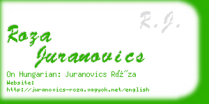 roza juranovics business card